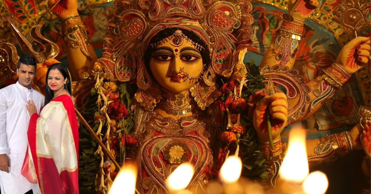 Durga Puja স্ত্রীর ইচ্ছে পূরণে দেবী আরাধনায় ফুটবলার মেহতাব হোসেন