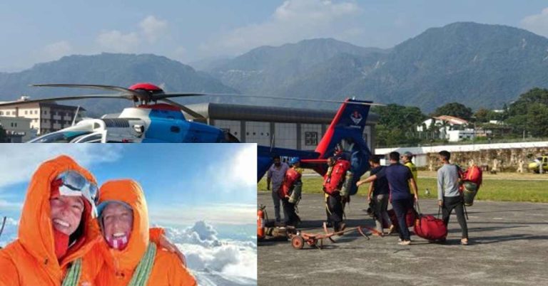 Himalayas Two foreign women climbers