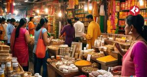 An article discussing the growing trend of purchasing health-related items during Dhanteras, such as Ayurvedic products, wellness gadgets, and organic foods, reflecting a shift towards holistic living.