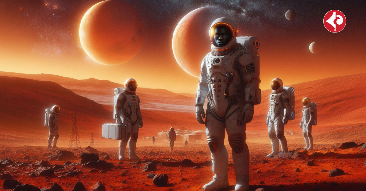 Humans on Mars, AI picture