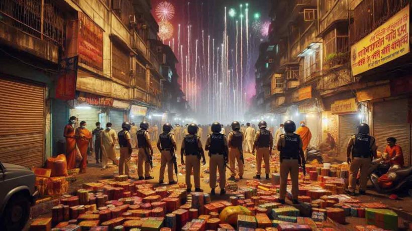 In a major operation during Kali Puja, Kolkata Police cracked down on illegal fireworks across the city