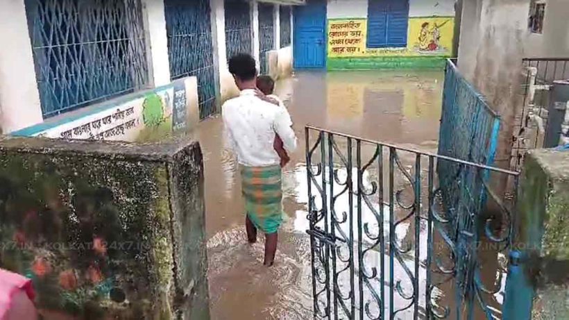 Rain from Cyclone dana Floods Inatpur Child Education Center in Murshidabad