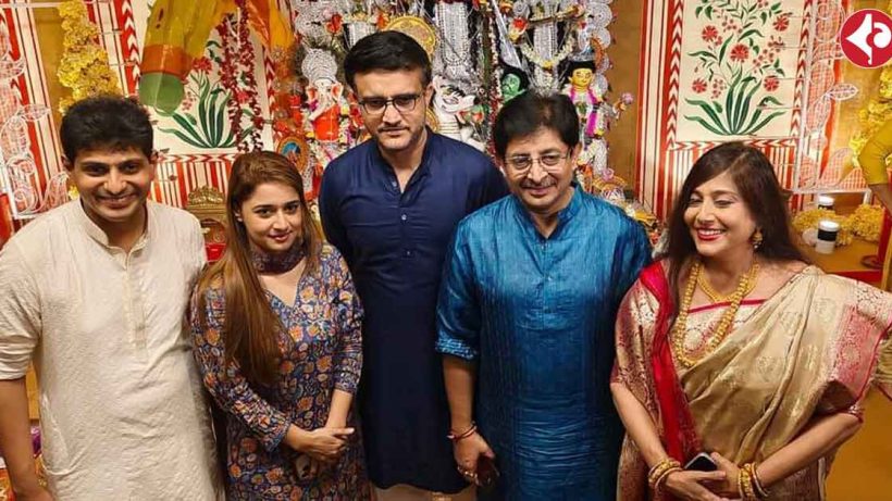 Sourav Ganguly and Jhulan Goswami Attend Vaishali Dalmiya's Home Durga Puja