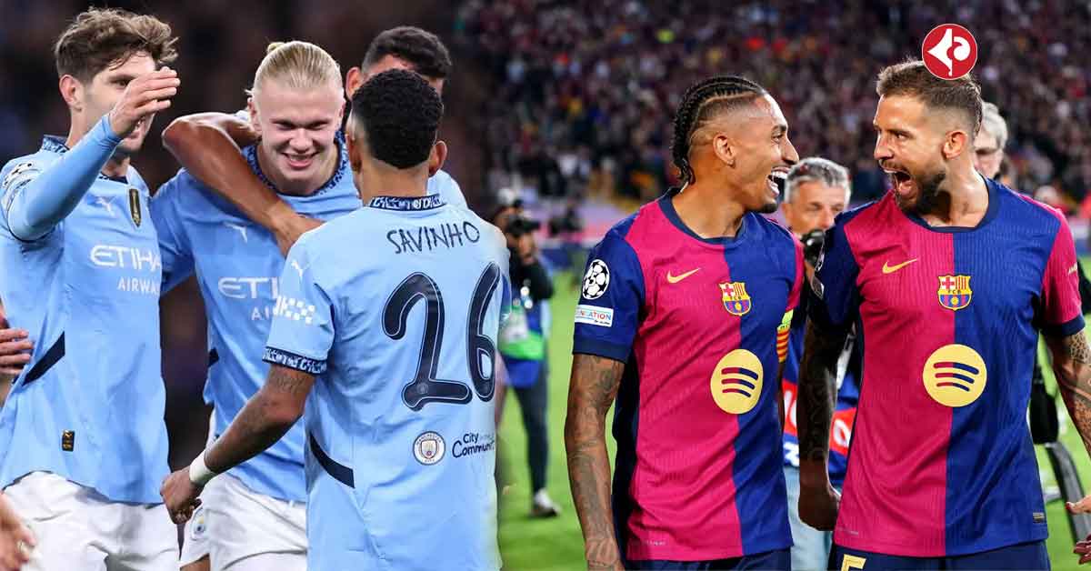 UEFA Champions Legau Man CIty vs Sparta Praha & Barcelona vs Bayern Munich