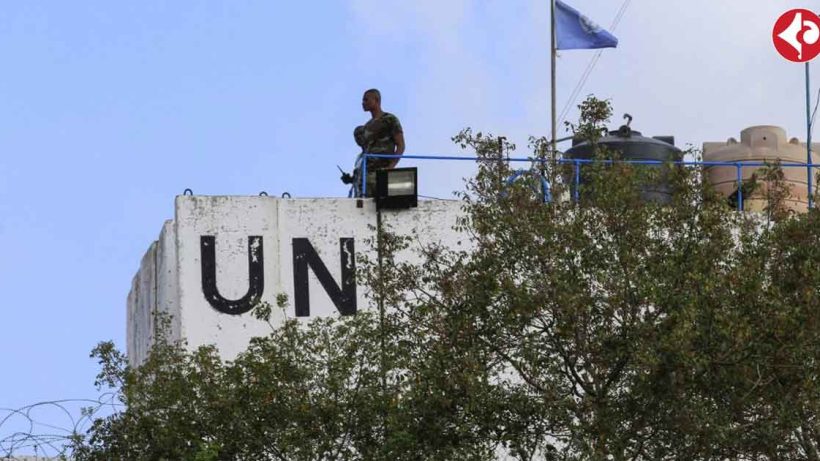 UN peacekeepers monitor the border between Lebanon and Israel