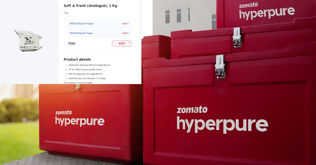 Gurugram "Zomato Hyperpure's 'Fake Cheese'