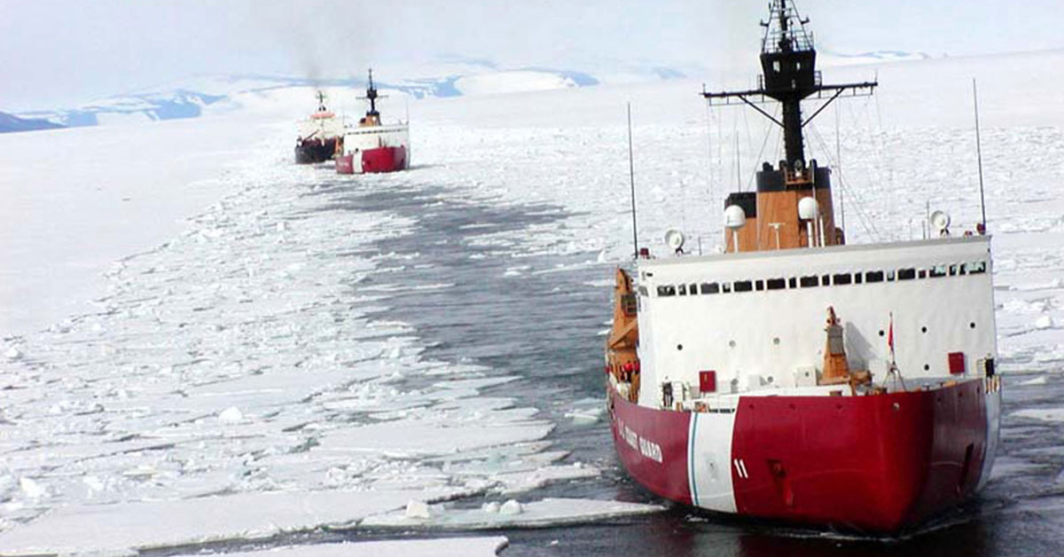 Ice-breaker ship representational