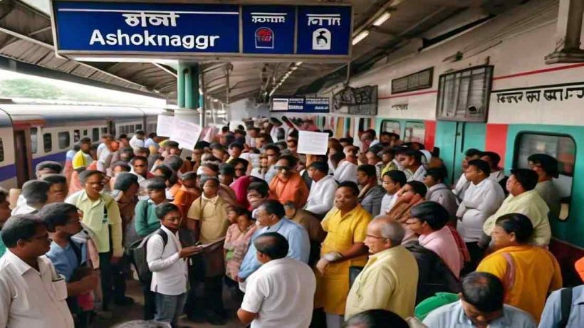 Ashoknagar station blockade