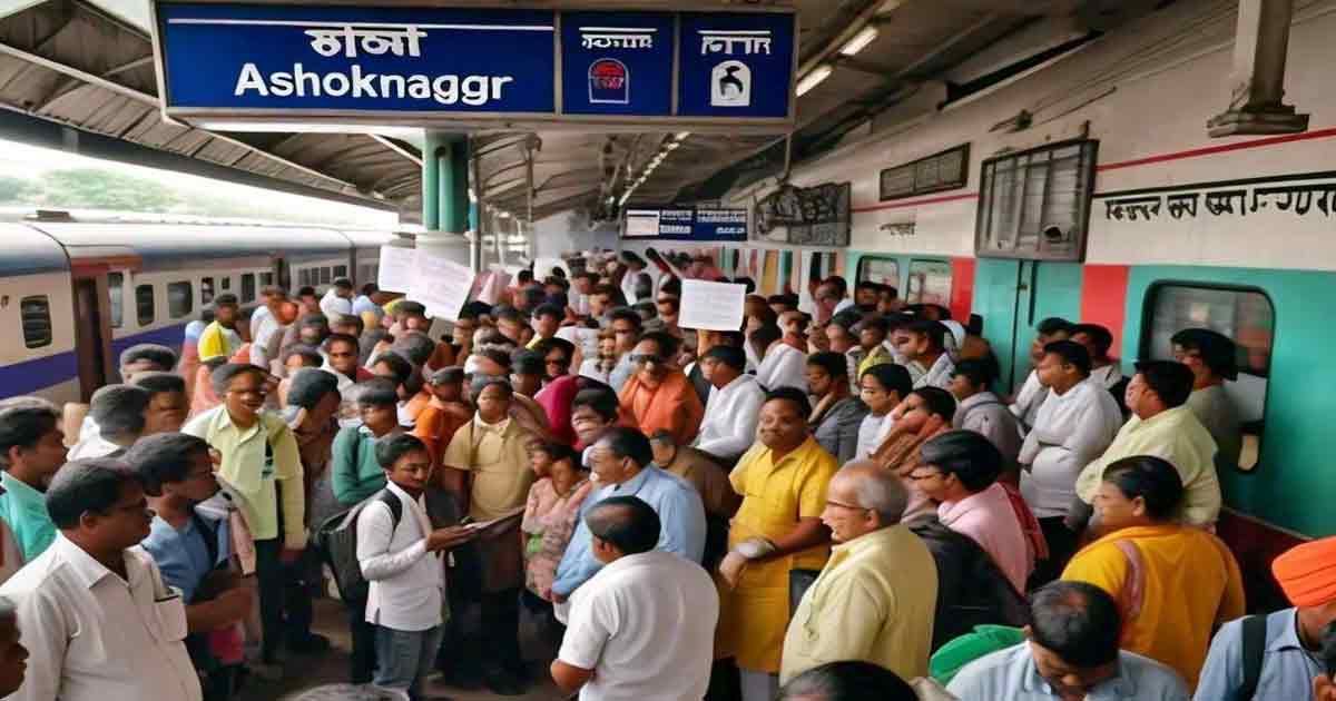 Ashoknagar station blockade