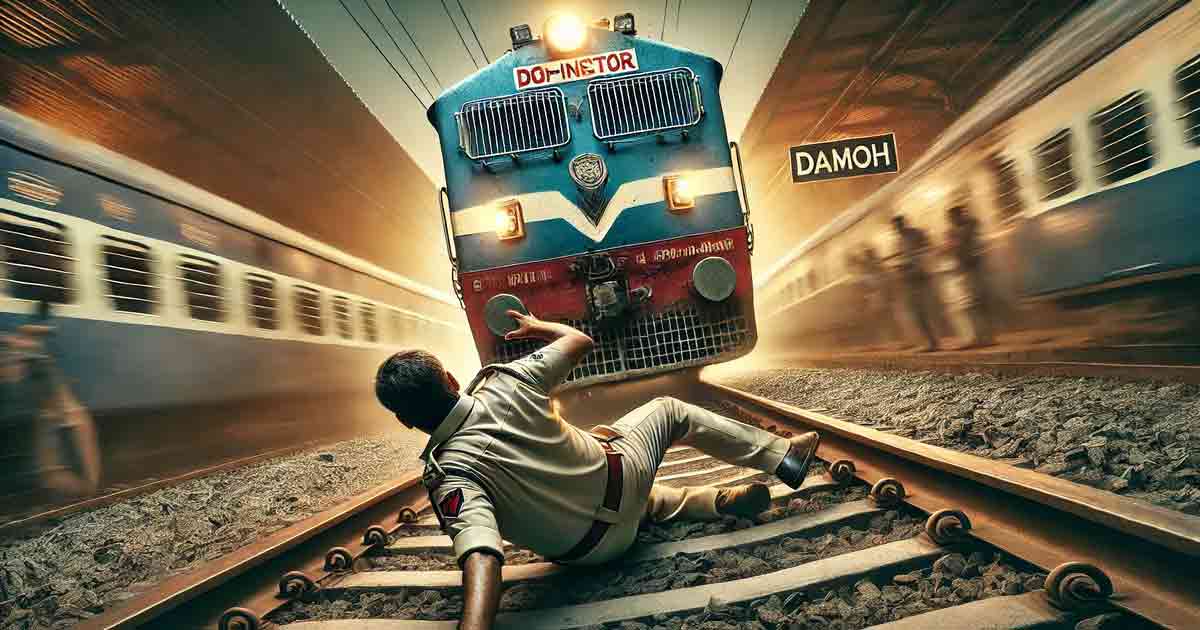 Damoh railway accident injured ASI