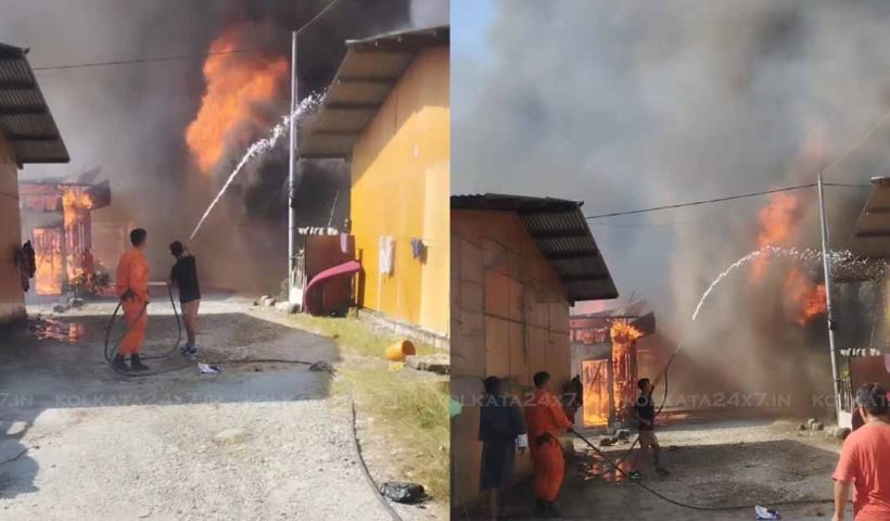 Devastating Fire in Bhutan's Phuentsholing Torsa Housing Area Leaves Homes in Ashes"