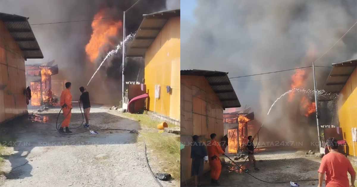 Devastating Fire in Bhutan's Phuentsholing Torsa Housing Area Leaves Homes in Ashes"