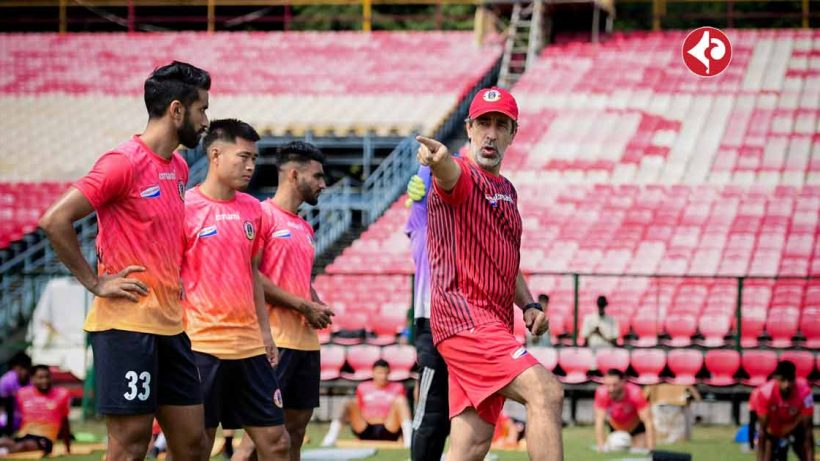 East Bengal FC practice session before match in ISL