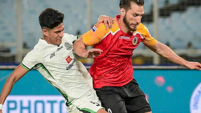 East Bengal Battles with Nine Men in Goalless First Half Against Mohammedan SC