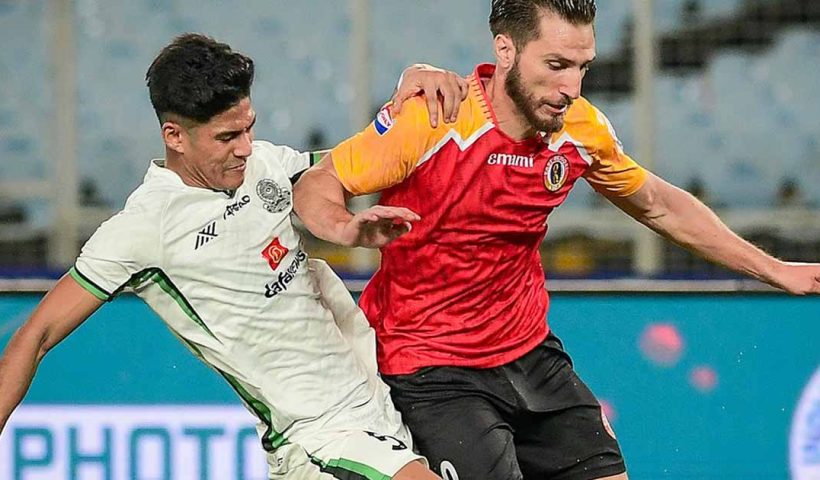 East Bengal Battles with Nine Men in Goalless First Half Against Mohammedan SC