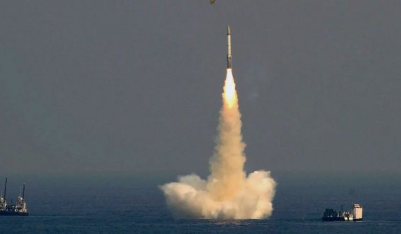 ballistic missile fired from INS Arighaat