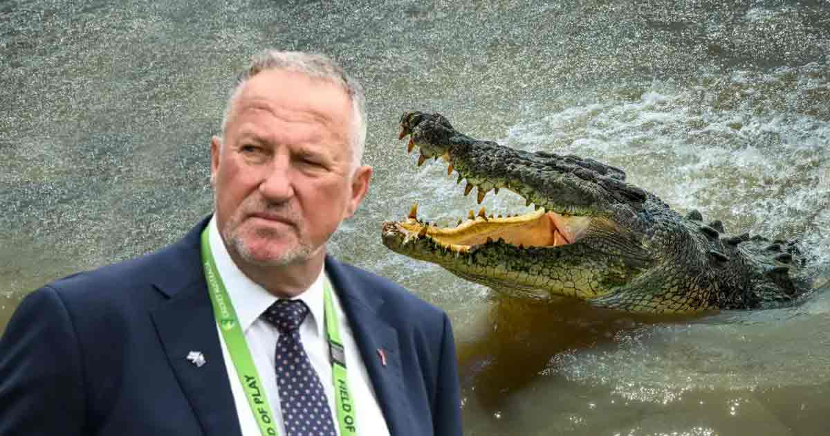 Ian Botham Narrowly Escapes Crocodile-Infested River