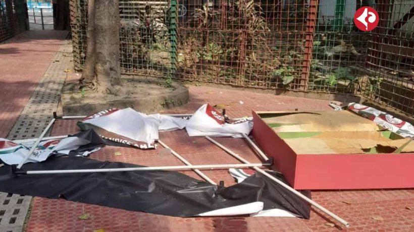 Indian Army raid in Mohun Bagan Club tears down Merchandise Stall