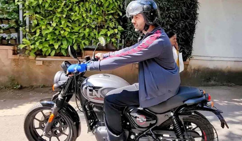 Kartik Aaryan riding bike