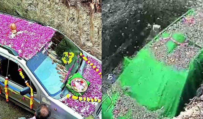 Gujarat family organises burial ceremony for “lucky” 18-year-old Maruti Suzuki WagonR