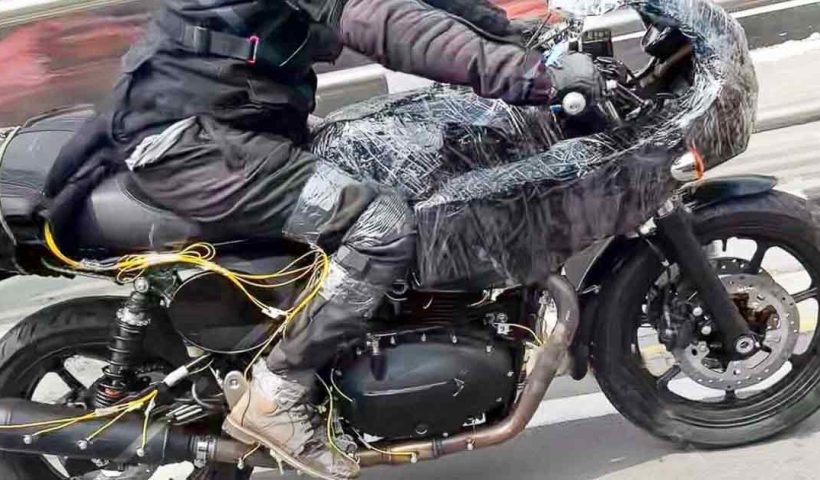 Royal Enfield 750cc cafe racer spied