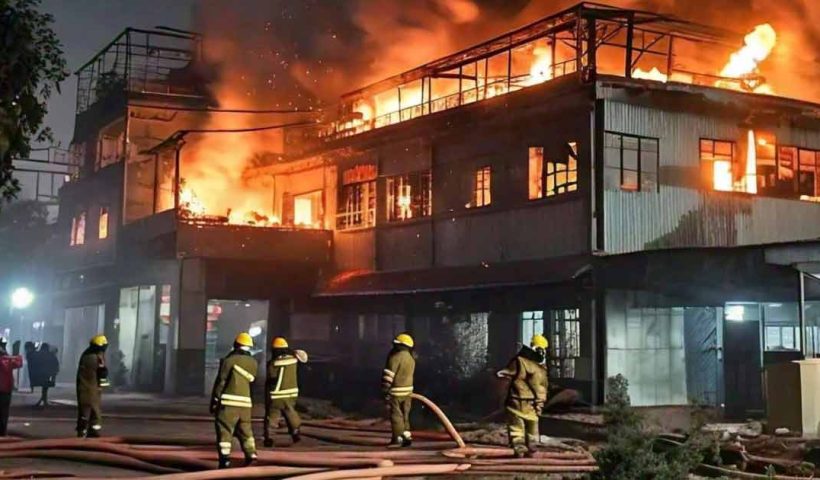 Massive Fire Erupts in Slum Near Ultadanga Rail Line; 5 Fire Tenders Deployed