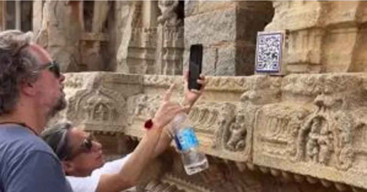 QR Code scan facility in Vijaya Vitthala Temple in Karnataka