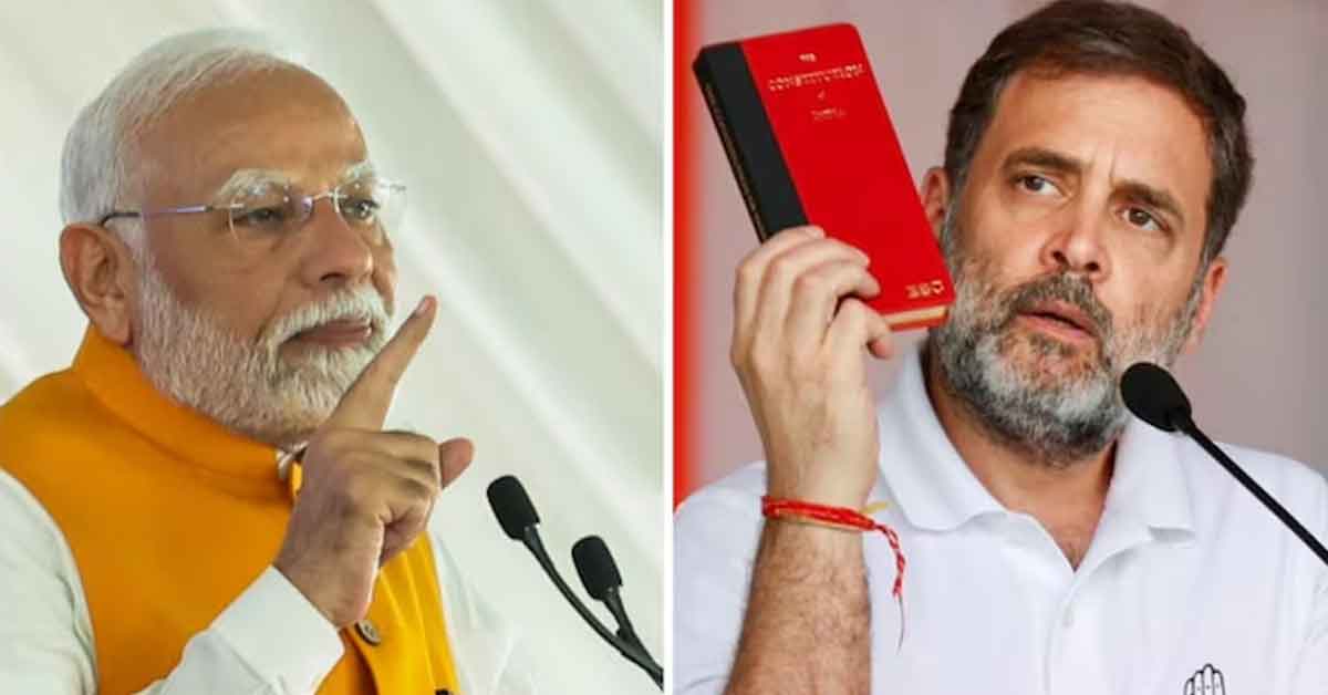 Modiji feels Constitution I carry is blank because he never read it claims Rahul Gandhi