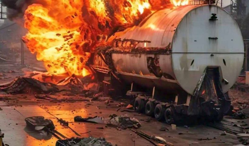 Explosion oil tanker Kolkata factory