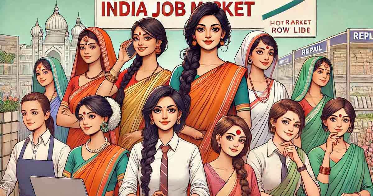 India Job Market Grow IT, Retail, Bengali hot womens