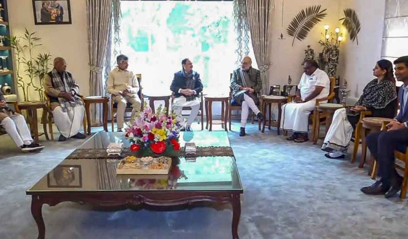 NDA meeting in new Delhi for future plan