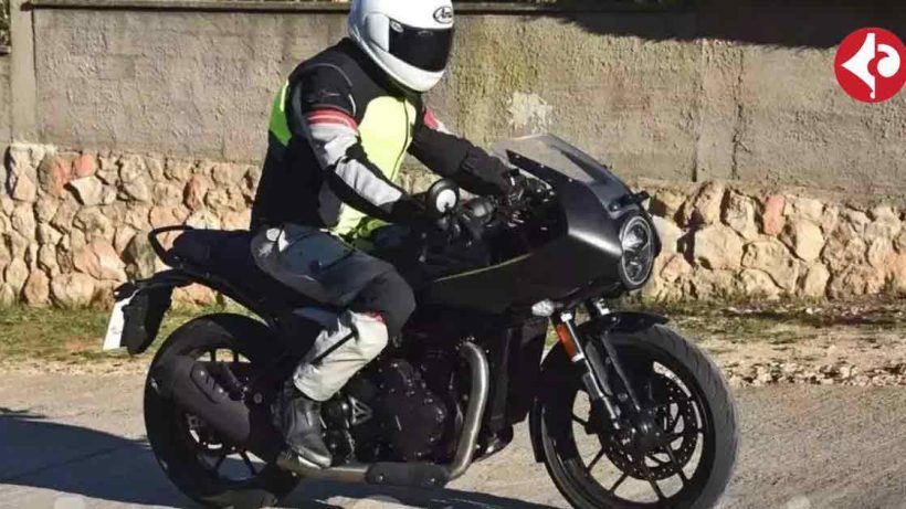 Triumph Thruxton 400 spied testing in India