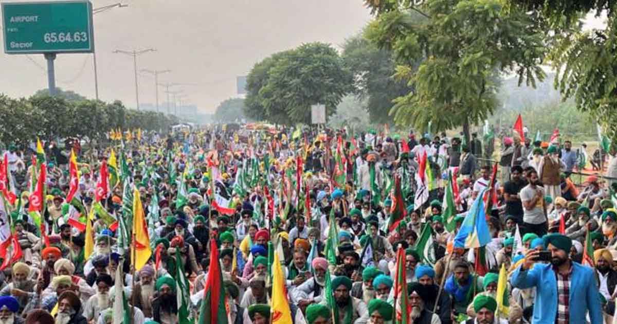 Farmer protest in Delhi Up