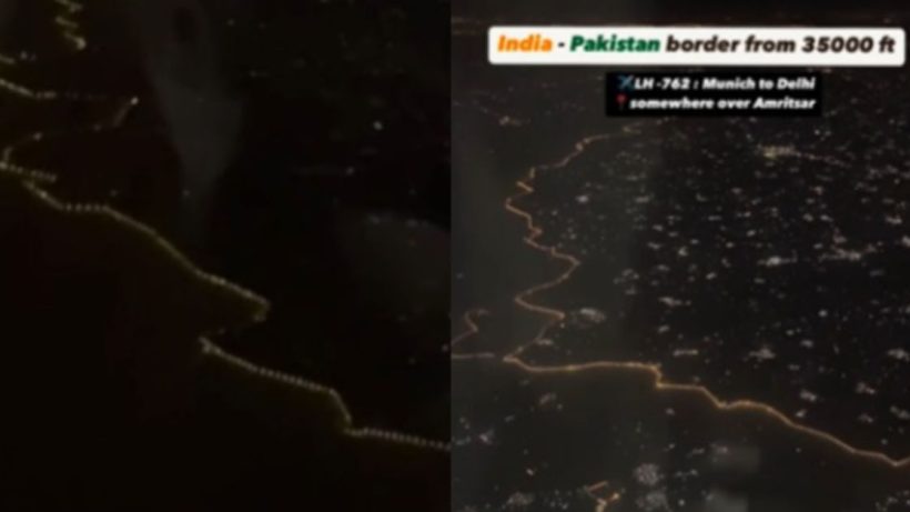 Indo-Pak border from aircraft