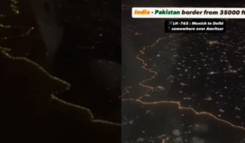 Indo-Pak border from aircraft