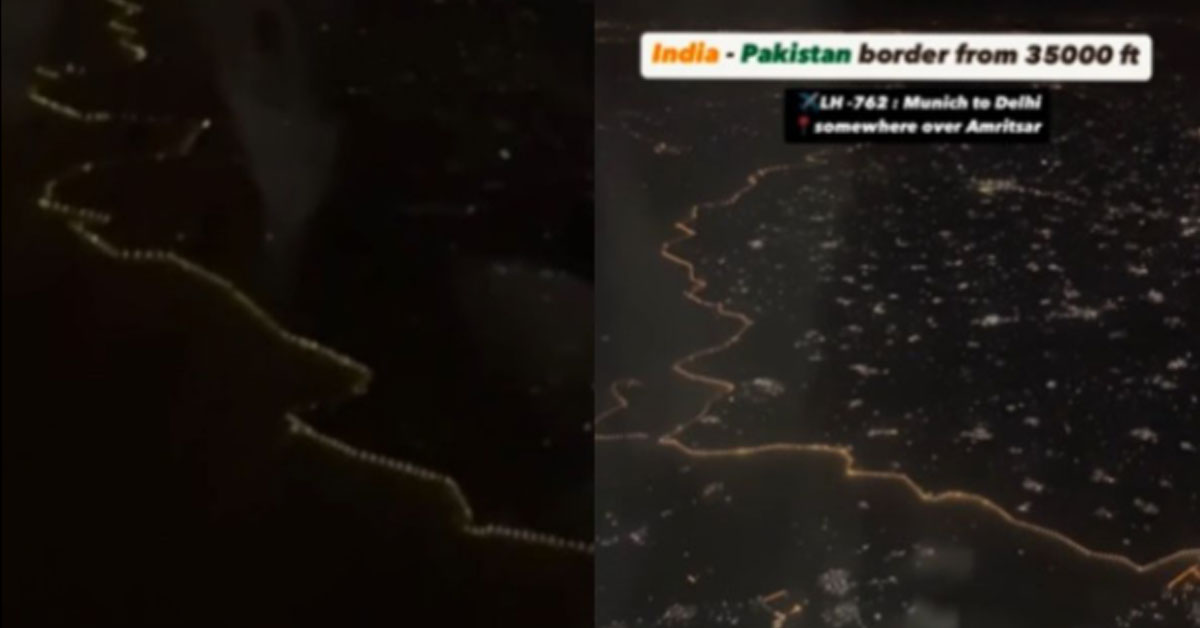 Indo-Pak border from aircraft