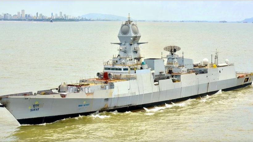 Indian Navy launched INS Surat destroyer to counter Chinese presence in Indian Ocean.