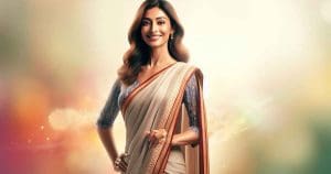 A confident and radiant Bengali woman in her mid-30s