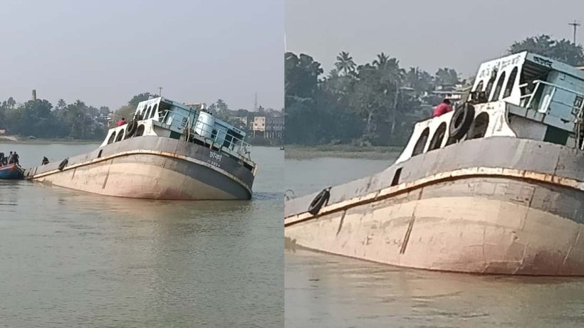 Bangladeshi Cargo Ship Sinks in Hooghly River Near Bandel