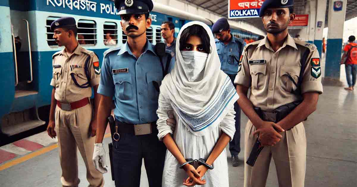 Bangladeshi young Woman Arrested in sealdha station, Kolkata Police