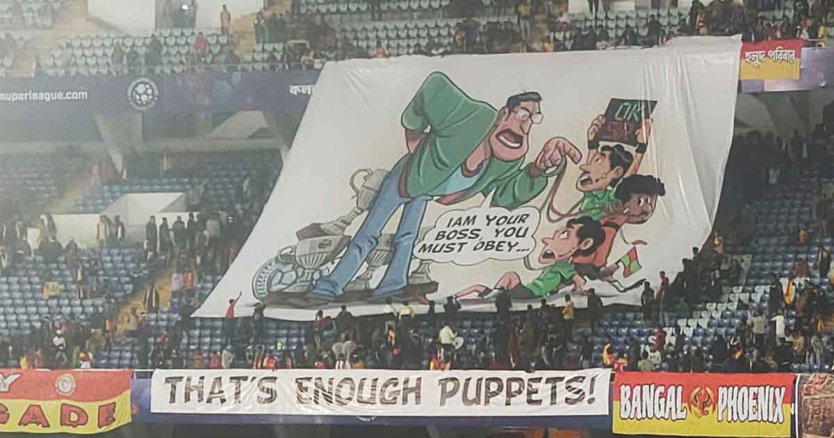 East Bengal Fans Protest Against Refereeing with Unique Tifo