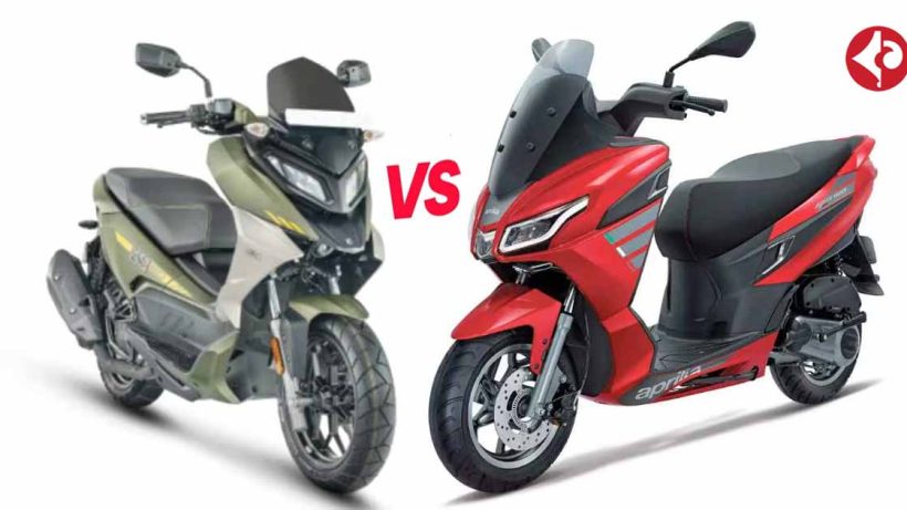 Hero Xoom 160 vs Aprilia SXR 160 Maxi scooter comparison