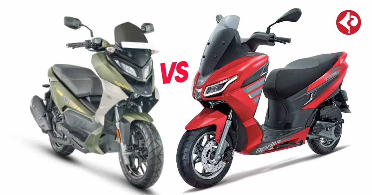 Hero Xoom 160 vs Aprilia SXR 160 Maxi scooter comparison