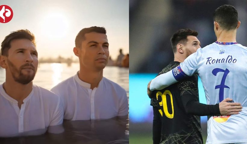 Lionel Messi and Cristiano Ronalo Dip in Maha Kumbh Mela 2025