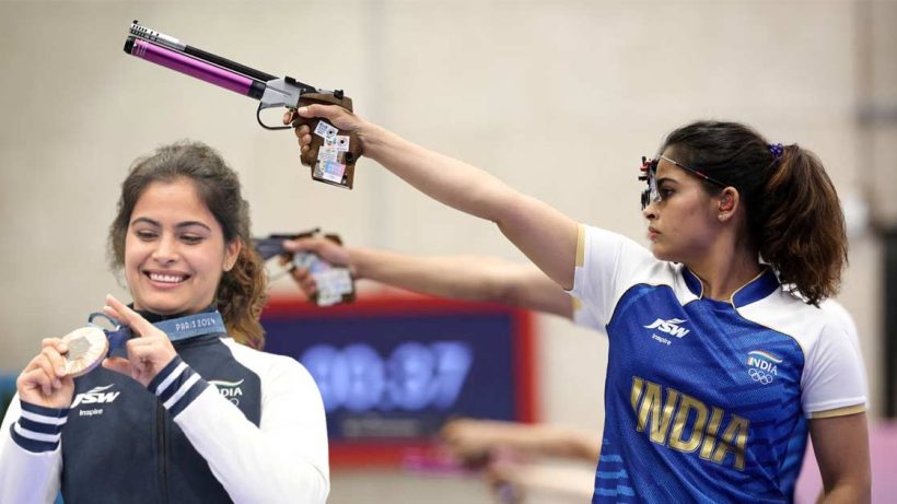 Manu Bhaker receive Major Dhyan Chand Khel Ratna Award with other three athletics