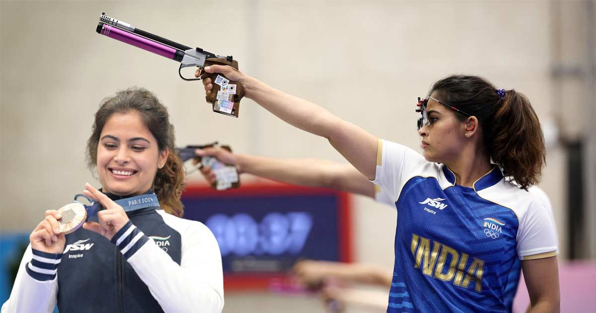 Manu Bhaker receive Major Dhyan Chand Khel Ratna Award with other three athletics