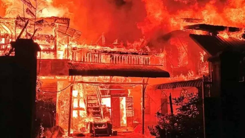 Massive Fire Engulfs Over 15 Houses in Manipur's Moreh Town