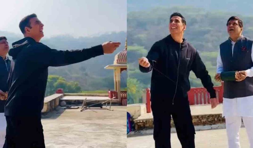 Akshay Kumar shares a fun video from his upcoming project *Bhooth Bangla* and wishes his fans a happy Makar Sankranti with Paresh Rawal. Watch the heartwarming video here!