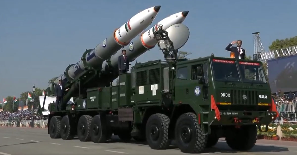 Pralay missile displayed at Kartavya Path (Republic Day Parade)