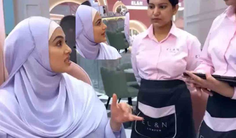 Sana Khan asks hotel staff about Halal meat in a viral video that has taken social media by storm. Watch the full video and see the reactions!